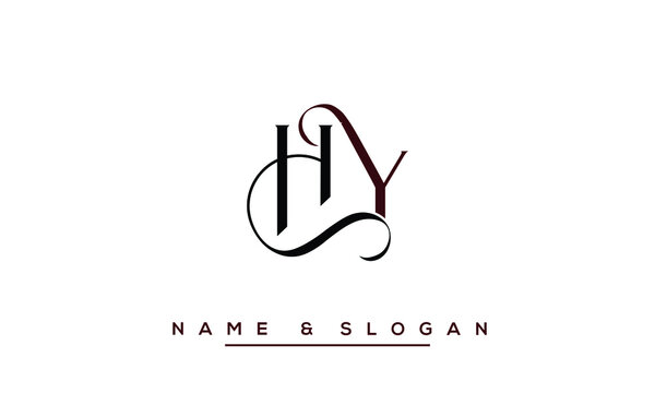 HY,  YH,  H,  Y   Abstract  Letters  Logo  Monogram