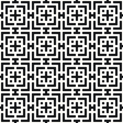 Vector Geometric Seamless Monochrome Pattern