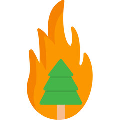 Burning Tree Icon