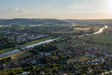 Landscape and panorama  view of drone