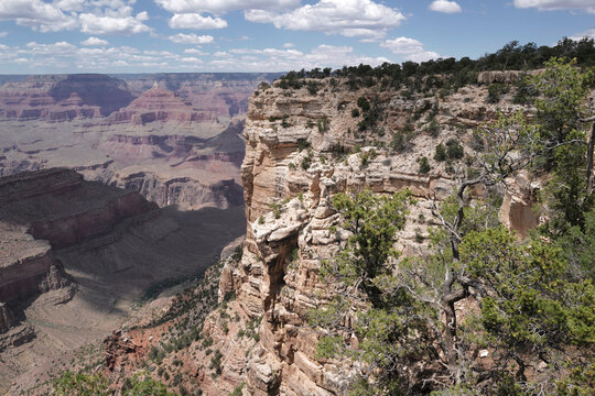 Scenic panorama of Grand Canyon National Park. View Arizona USA from the South Rim. Amazing panoramic picture.