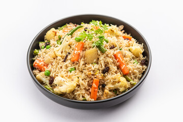 Tahri, tehri, tehiri or tahari is an Indian one pot meal made using mixed Vegetables and Rice