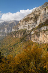 Fototapeta na wymiar Trail GR11, ravine of Agüerri, western valleys, Pyrenean mountain range, province of Huesca, Aragon, Spain, europe