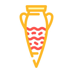 earthenware amphora color icon vector. earthenware amphora sign. isolated symbol illustration