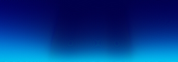 Blue lines in 3D perspective vector abstract background, dynamic linear minimal design, wave lied pattern in dimensional and movement.