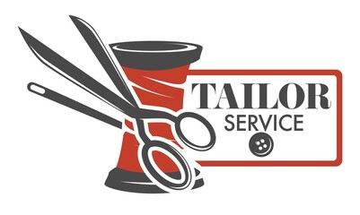 Mannequin and sewing tools atelier and tailor service isolated icons vector