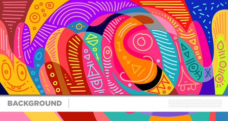 Abstract liquid shape. Fluid geometric design. Isolated gradient waves with geometric lines, dots, batik Indonesia pattern. Vector illustration.