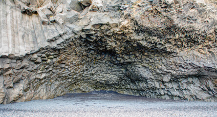Reynisdrangar rock formations and black beach - Vik, Iceland