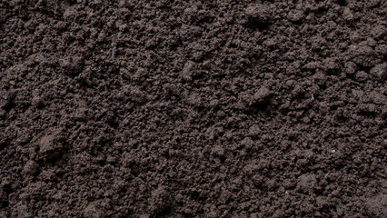 soil texture backgound, Organic black soil for seeding and plantation.