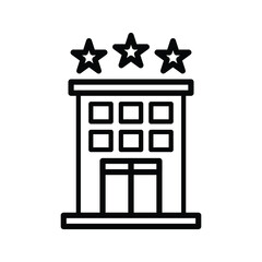 hotel icon isolated on white background