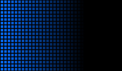 Kästchen mit Farbverlauf blau dunkelblau auf schwarzem Hintergrund