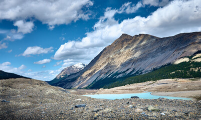 Athabasca Glacier. Columbia Icefield. Icefields Parkway. Canadian Rockies. Jasper National Park,  Alberta, Canada