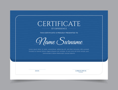 Modern Certificate Template Vector Design Layout for Print, Elegant Blank Certificate for  Diploma, Graduation, Achievement, Award, Attendance, Abstract Vector Illustration