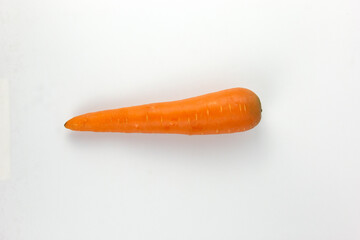 A Fresh Carrot isolated on white background, Clipping path design