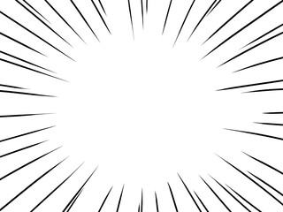 Fototapeta premium 漫画などに使用する集中線