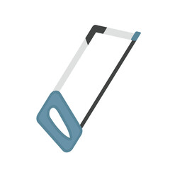 Obraz premium Hacksaw. Repair tool isolated on white. Flat style icon.