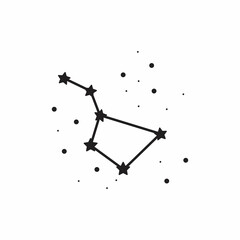 Constellation Ursa Major (Big Dipper, Great Bear) icon. Constellation Ursa Major