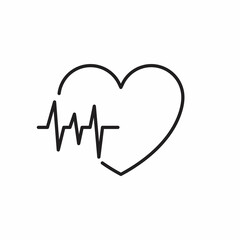 Heart flat icon. Thin line signs for design logo, visit card, etc. Single high-quality outline symbol for web design or mobile app. Medical outline pictogram