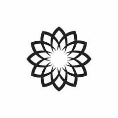 lotus icon, flower icon in trendy flat design