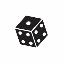 dice icon in trendy flat design