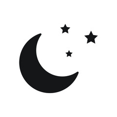 Web line icon. Moon and Stars