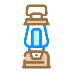 oil lamp color icon vector. oil lamp sign. isolated symbol illustration