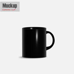 Mug Mockup with white background. realistic white coffee mugs isolated on transparent background template for mockup.3d illustration.