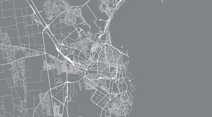 Urban vector city map of Odessa, Ukraine, Europe