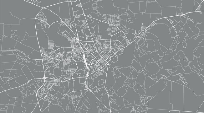 Urban vector city map of Chernihiv, Ukraine, Europe