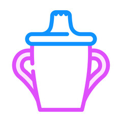 children glass cup color icon vector. children glass cup sign. isolated symbol illustration
