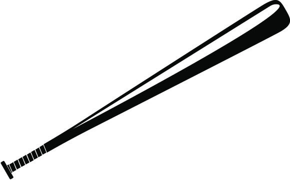 baseball bat vector image (silhouette)