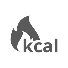 Burning calories black vector icon. Kcal burn simple filled symbol.