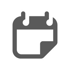 Calendar simple black vector icon. Date plan filled symbol.