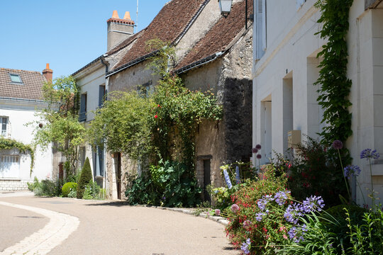 The small village of Chedigny in the Loire Valley, central France. The village has been turned into a giant garden and is known as a garden village or 'Remarkable Garden'. It bursts with colour.