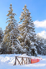 Ski resort Bansko, Bulgaria, ski road