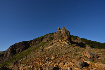 Climbing mountain ridge, Nasu, Tochigi, Japan