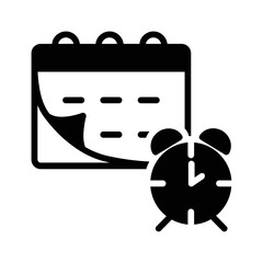 Black solid icon for Schedule