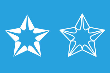 star symbol icon original creative symmetrical vector scrapbook