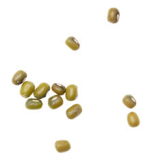 Mung beans isolated on white background.
