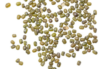 Mung beans isolated on white background.
