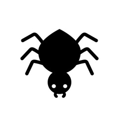 Black spider icon. vector illustration