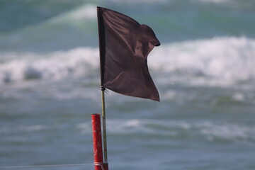 flag on the beach