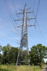 Strommasten am Kraftwerk in Hamm Schmehausen