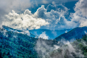 Great Smoky Mountains National Park Clouds and Mist