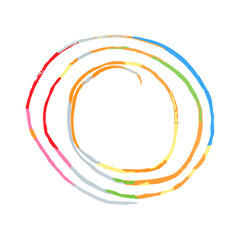 Vector Colorful Illustration of Abstract Doodle Pattern Isolated on White Background