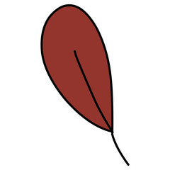 Red leaf foliage illustration 