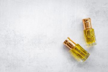 Aromatic Arabic essential oil - perfume in glass bottles