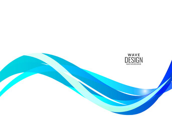 abstract stylish blue wave design background
