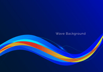 abstract stylish blue wave design background