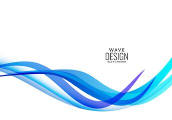 abstract stylish blue wave design background